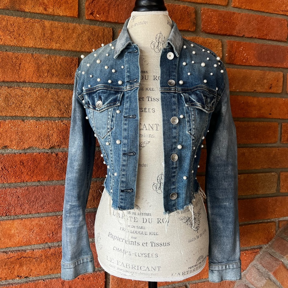 Father’s Daughter - Denim jacket with pearls